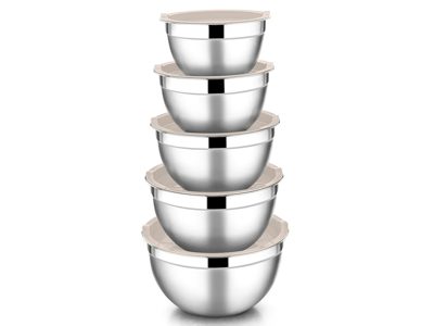 Vesteel 5-Pc Mixing Bowls w/ Lids