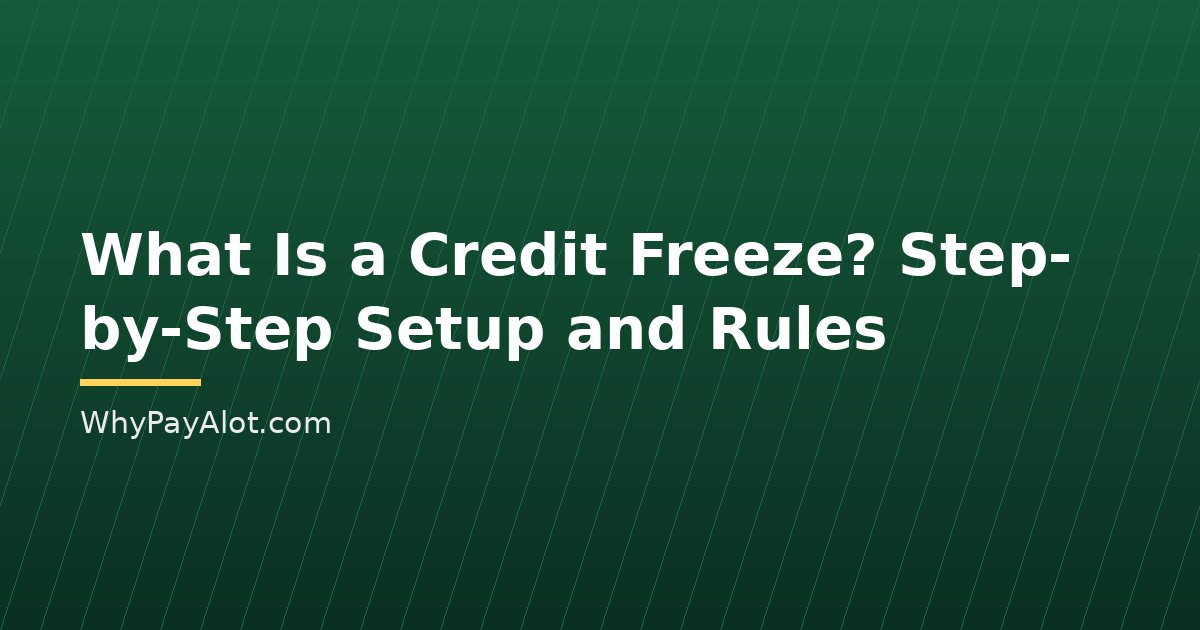 What Is a Credit Freeze? Step-by-Step Setup and Rules