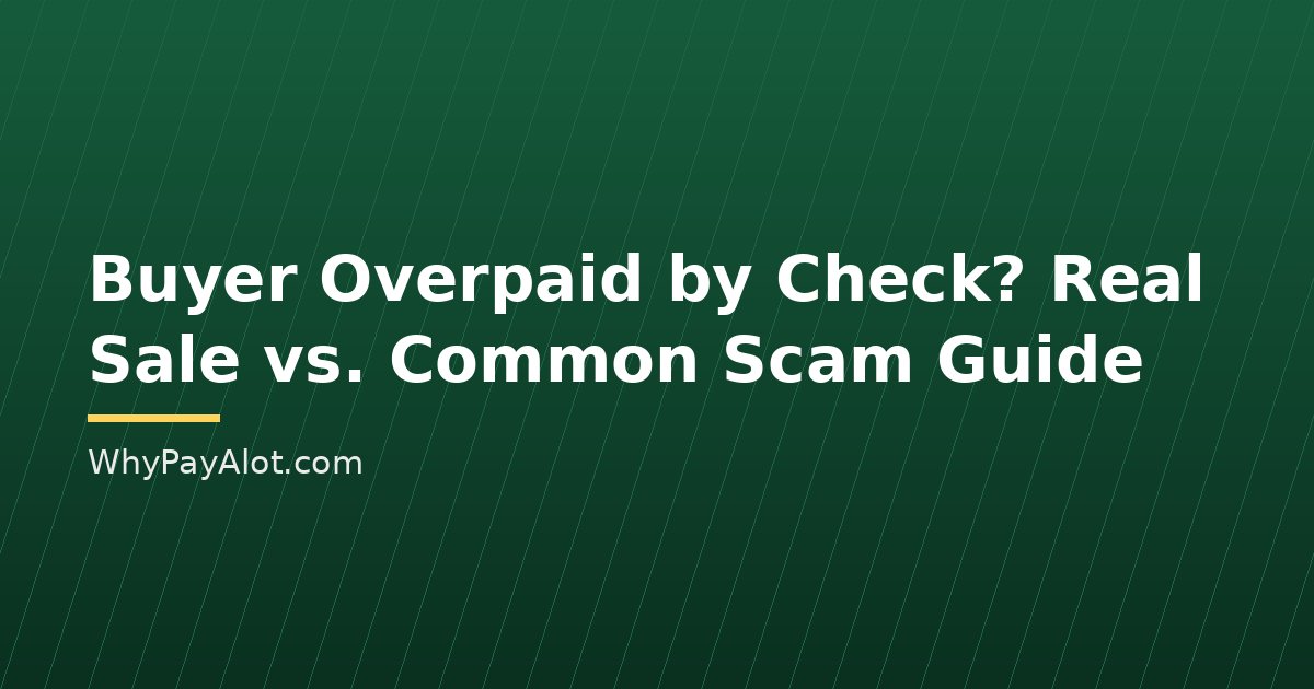 Buyer Overpaid by Check? Real Sale vs. Common Scam Guide