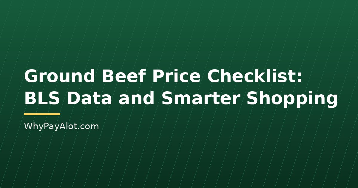 Ground Beef Price Checklist: BLS Data and Smarter Shopping