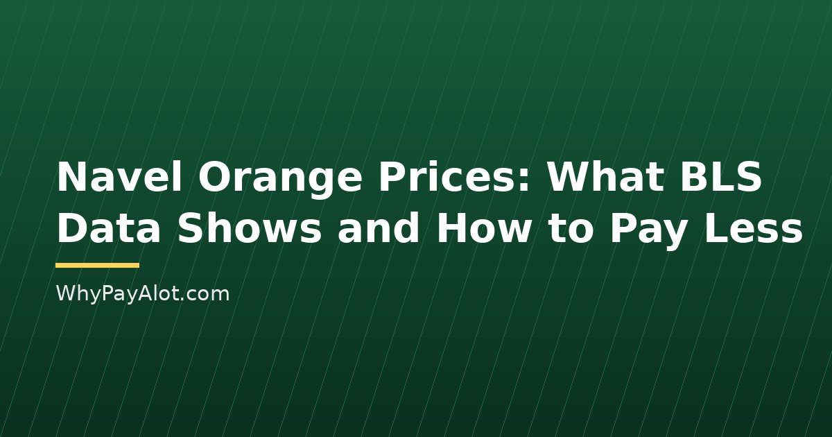 Navel Orange Prices: What BLS Data Shows and How to Pay Less