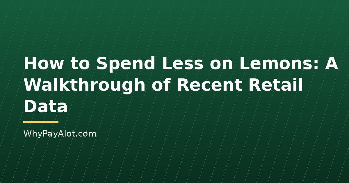 How to Spend Less on Lemons: A Walkthrough of Recent Retail Data