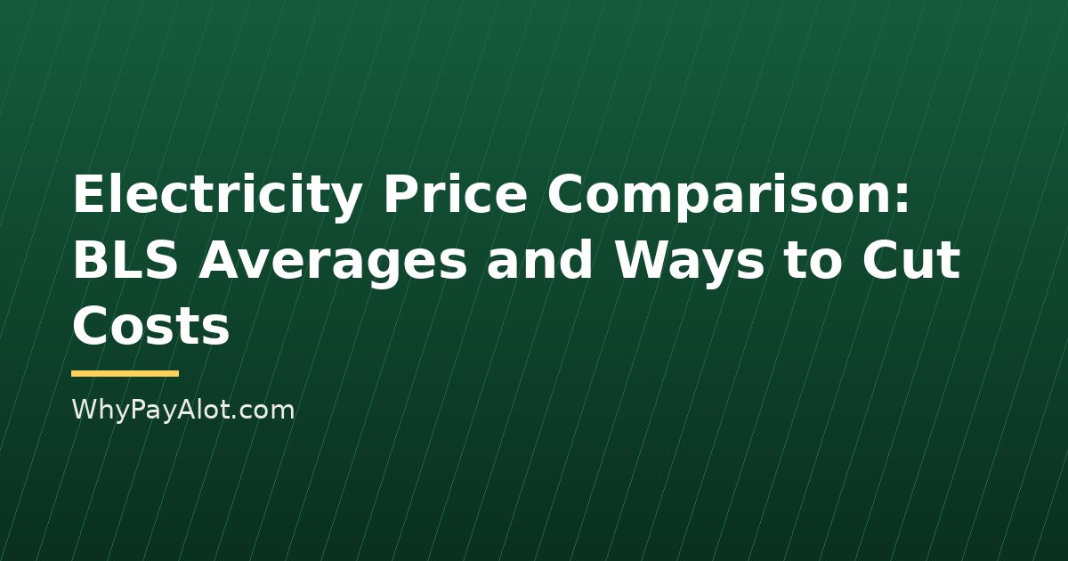Electricity Price Comparison: BLS Averages and Ways to Cut Costs