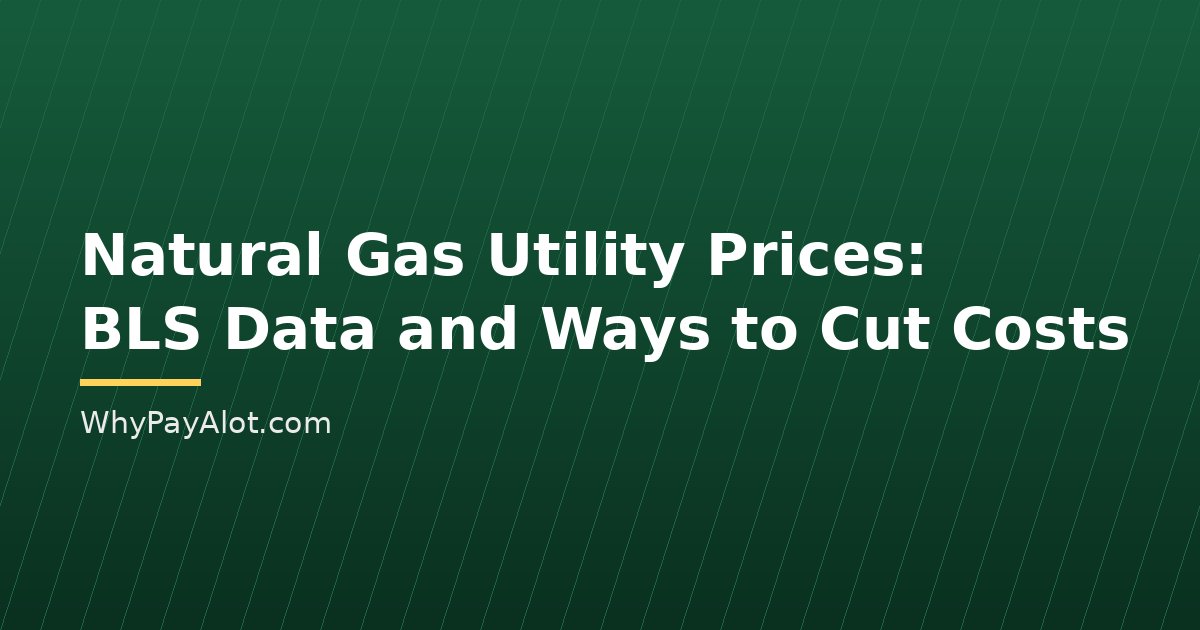Natural Gas Utility Prices: BLS Data and Ways to Cut Costs