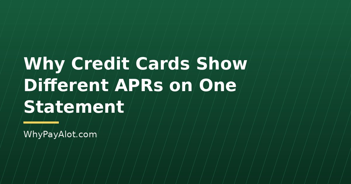 Why Credit Cards Show Different APRs on One Statement