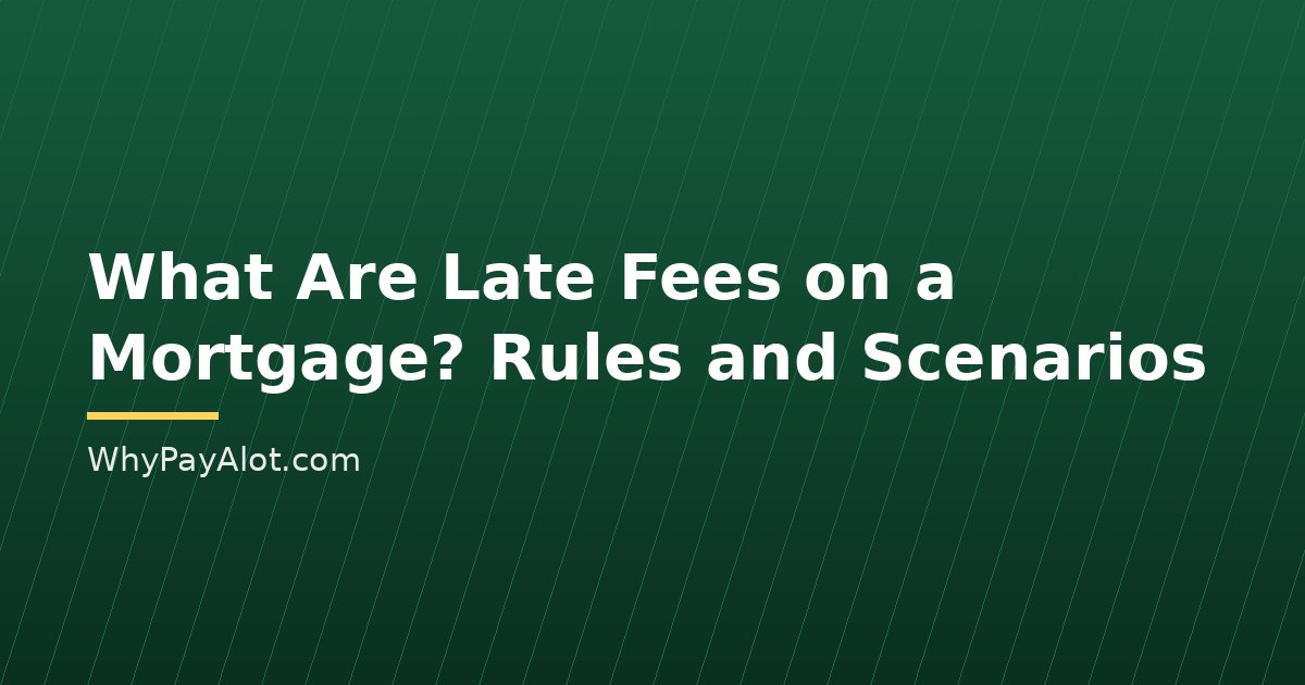What Are Late Fees on a Mortgage? Rules and Scenarios
